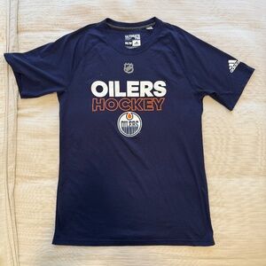 Adidas Edmonton Oilers Hockey Tee T Shirt Polyester Mens Size Medium